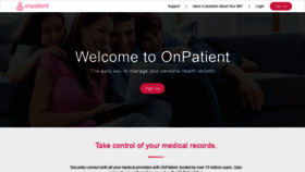 What Onpatient.com website looked like in 2021 (3 years ago)