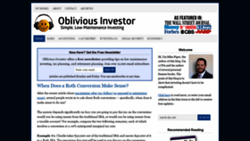 What Obliviousinvestor.com website looked like in 2021 (3 years ago)