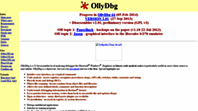 What Ollydbg.de website looked like in 2021 (3 years ago)