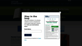 What Optionstrategist.com website looked like in 2021 (3 years ago)