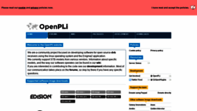 What Openpli.org website looked like in 2021 (3 years ago)