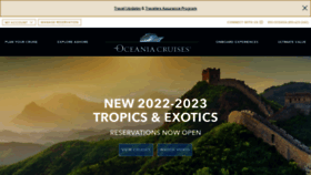 What Oceaniacruises.com website looked like in 2021 (3 years ago)