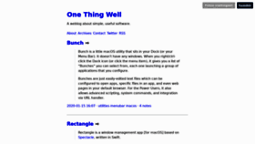 What Onethingwell.org website looked like in 2021 (3 years ago)