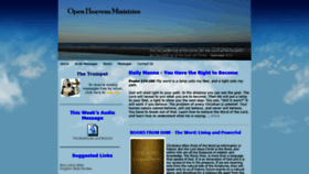 What Openheavensministries.org website looked like in 2021 (3 years ago)
