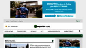 What Orangeville.com website looked like in 2021 (3 years ago)