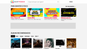 What Ouvirmusica.com.br website looked like in 2021 (3 years ago)