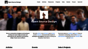 What Opensourcedesign.net website looked like in 2021 (3 years ago)