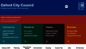 What Oxford.gov.uk website looked like in 2021 (3 years ago)