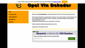 What Opelvindekoder.pl website looked like in 2021 (3 years ago)