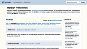 What Openjur.de website looked like in 2021 (3 years ago)