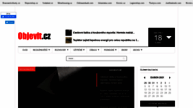 What Objevit.cz website looked like in 2021 (5 years ago)