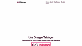 What Omegle.talkinger.com website looked like in 2021 (3 years ago)