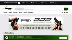 What Outdoorchannel.com website looked like in 2021 (3 years ago)