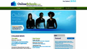 What Onlineschools.com website looked like in 2021 (3 years ago)