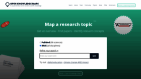 What Openknowledgemaps.org website looked like in 2021 (2 years ago)