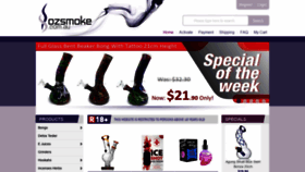 What Ozsmoke.com.au website looked like in 2021 (2 years ago)