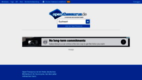 What Openthesaurus.de website looked like in 2021 (2 years ago)
