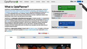 What Optaplanner.org website looked like in 2021 (2 years ago)