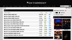 What Oxtorrent.ws website looked like in 2021 (2 years ago)