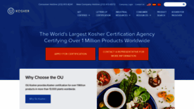What Oukosher.org website looked like in 2021 (2 years ago)