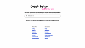 What Ordetbetyr.com website looked like in 2021 (2 years ago)