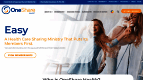 What Onesharehealth.com website looked like in 2021 (2 years ago)