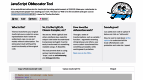 What Obfuscator.io website looked like in 2021 (2 years ago)