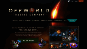 What Offworldgame.com website looked like in 2021 (2 years ago)