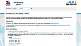 What Ohiohistorycentral.org website looked like in 2021 (4 years ago)
