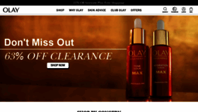 What Olay.com website looked like in 2021 (2 years ago)