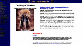 What Ourladyswarriors.org website looked like in 2021 (2 years ago)