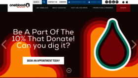 What Oneblood.org website looked like in 2021 (2 years ago)