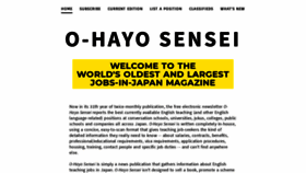 What Ohayosensei.com website looked like in 2021 (2 years ago)