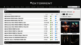 What Oxtorrent.pe website looked like in 2021 (2 years ago)