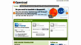 What Opentrad.com website looked like in 2021 (2 years ago)