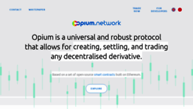 What Opium.network website looked like in 2021 (2 years ago)