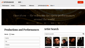 What Operabase.net website looked like in 2021 (2 years ago)
