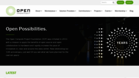 What Opencompute.org website looked like in 2021 (3 years ago)