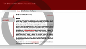 What Osherfoundation.org website looked like in 2021 (2 years ago)