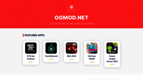 What Ogmod.net website looked like in 2021 (2 years ago)