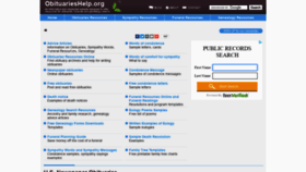 What Obituarieshelp.org website looked like in 2021 (2 years ago)