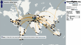 What Openflights.org website looked like in 2021 (3 years ago)