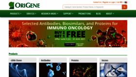 What Origene.com website looked like in 2021 (2 years ago)