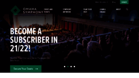 What Omahasymphony.org website looked like in 2021 (3 years ago)
