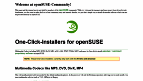 What Opensuse-community.org website looked like in 2021 (2 years ago)