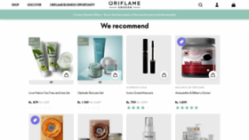 What Oriflame.co.in website looked like in 2021 (2 years ago)