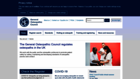 What Osteopathy.org.uk website looked like in 2021 (3 years ago)