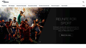 What Optoma.co.uk website looked like in 2021 (3 years ago)