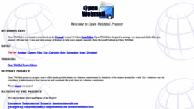 What Openwebmail.org website looked like in 2021 (2 years ago)