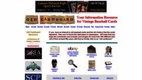 What Oldcardboard.com website looked like in 2021 (2 years ago)